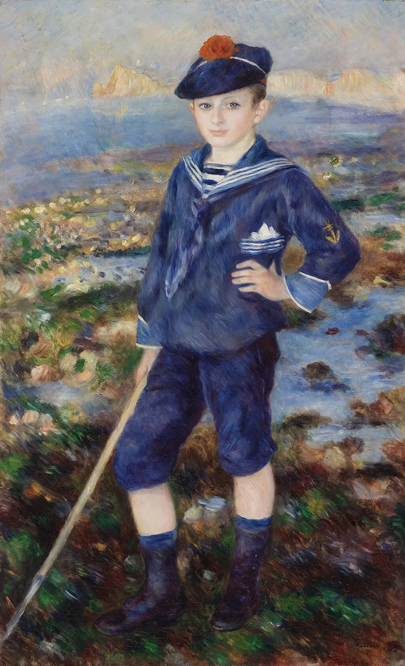 Jeune garçon sur la plage d'Yport - Pierre-Auguste Renoir