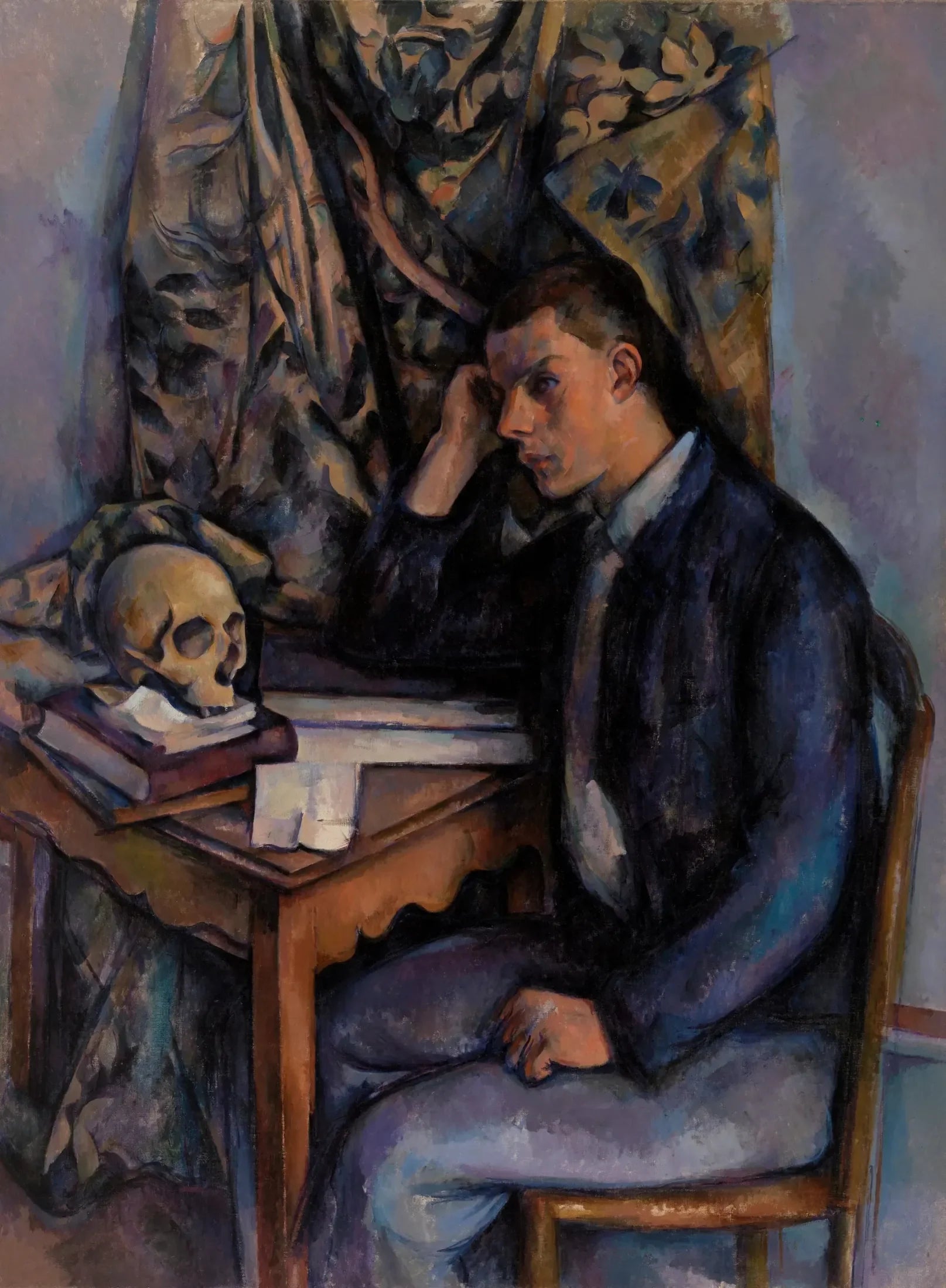 Jeune homme à la tête de mort - Paul Cézanne image 1 copie peinte à la main à l’huile