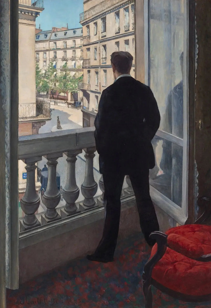 Jeune homme à sa fenêtre - Gustave Caillebotte