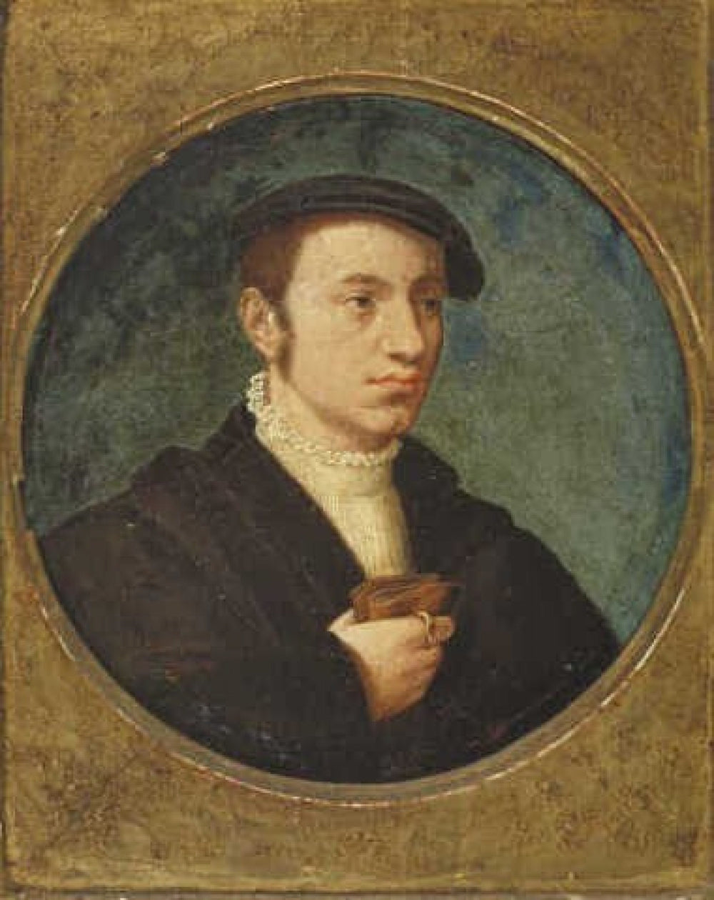 Jeune homme avec un béret - Corneille de Lyon image 1 copie peinte à la main à l’huile