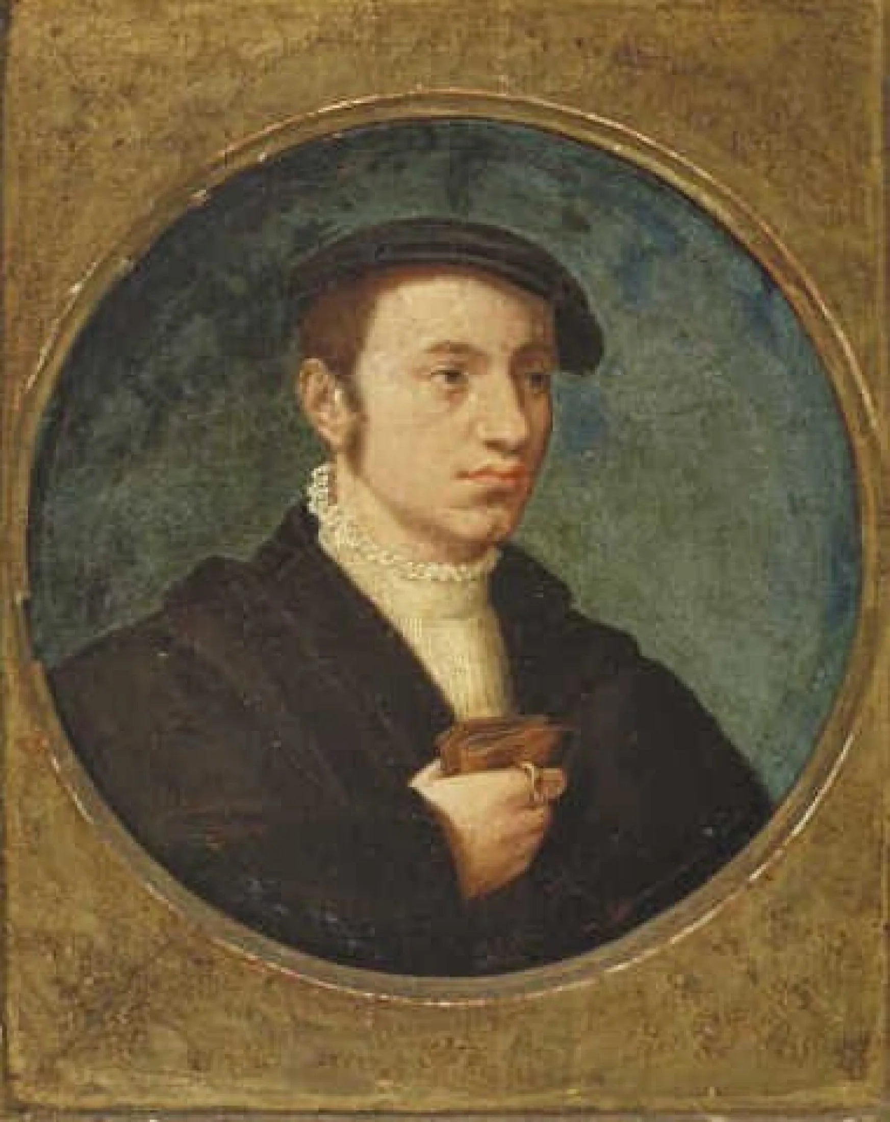 Jeune homme avec un béret - Corneille de Lyon image 1 copie peinte à la main à l’huile
