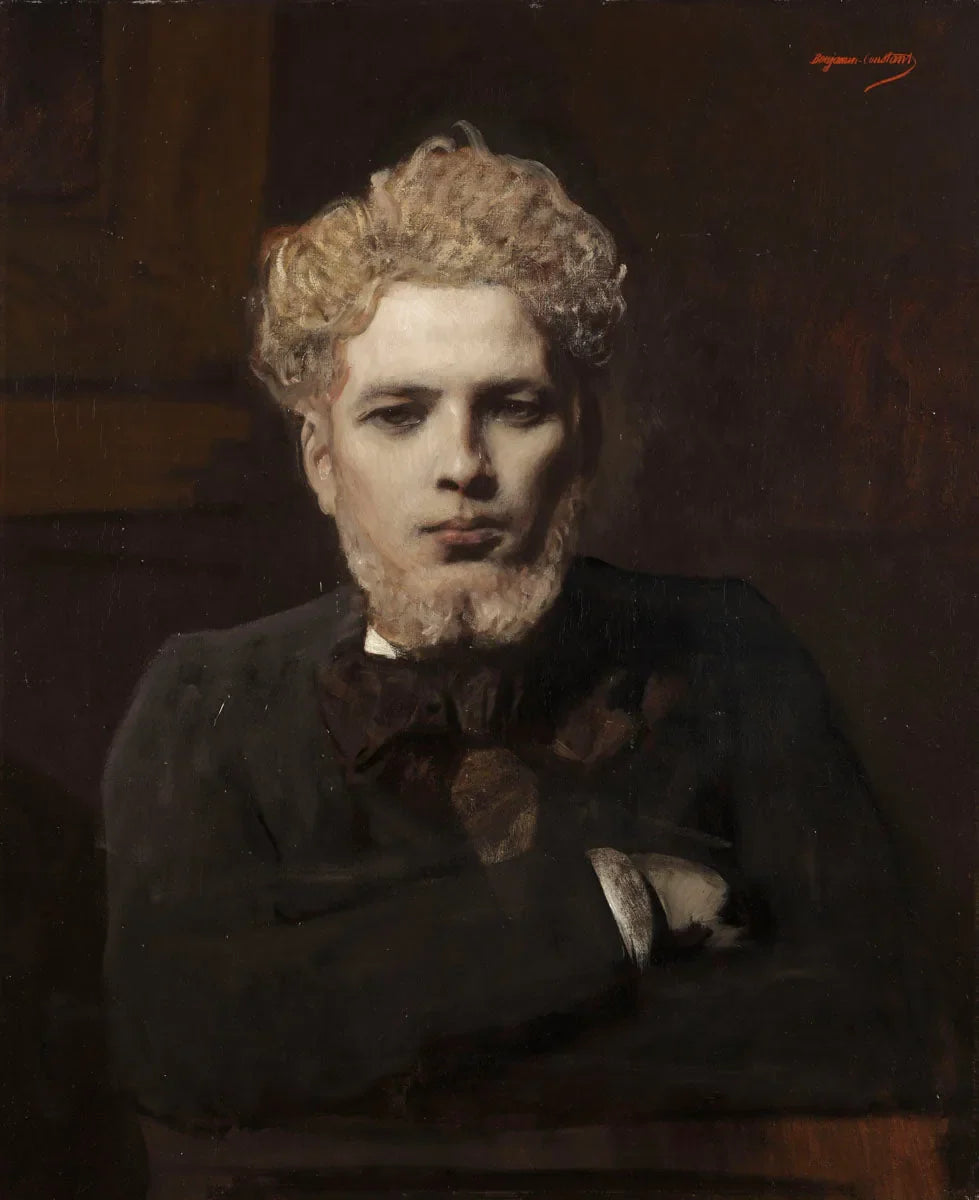 Jeune homme barbu dit L'Albinos - Jean-Joseph Benjamin-Constant image 1 tableau peint à l’huile sur toile