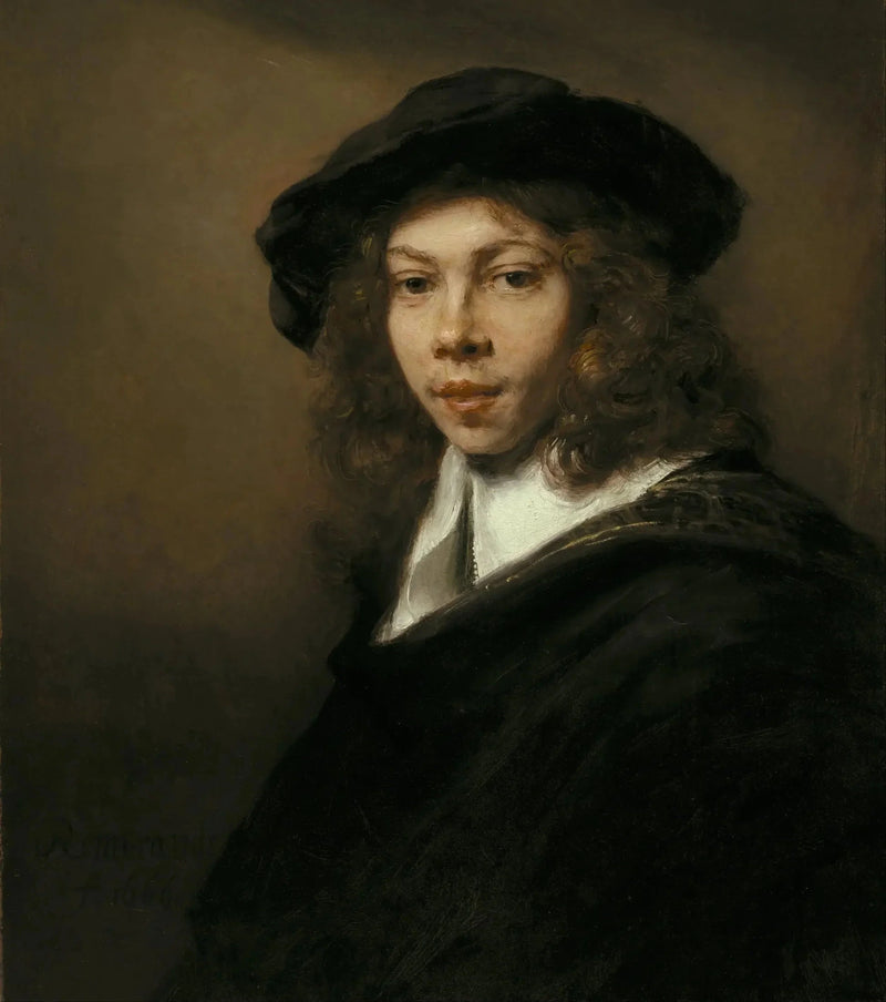 Jeune homme au béret noir – Rembrandt, vers 1662