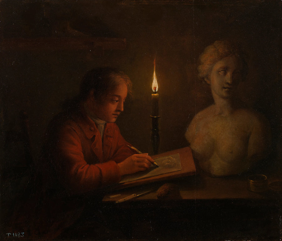Jeune Homme dessinant - Gerhard Jan Palthe