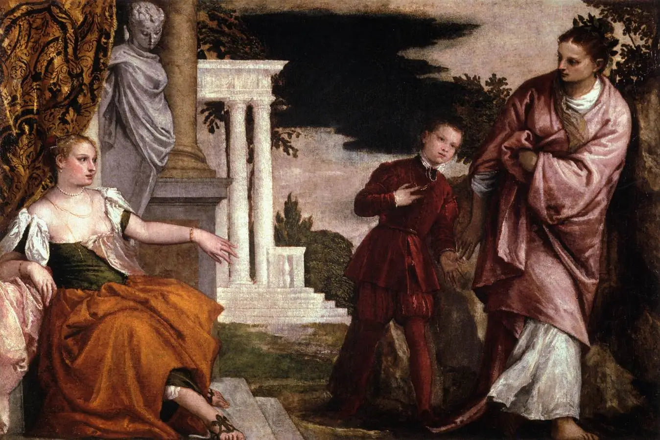 Jeune homme entre vice et vertu - Paul Véronèse image 1 reproduction de peinture à l’huile