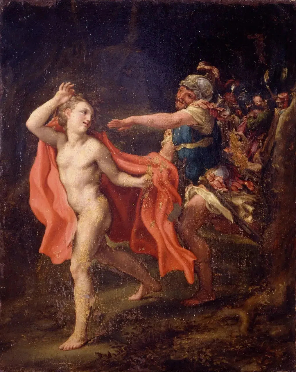 Jeune homme fuyant la capture du Christ - Antonio da Correggio image 1 copie de tableau peinte à la main