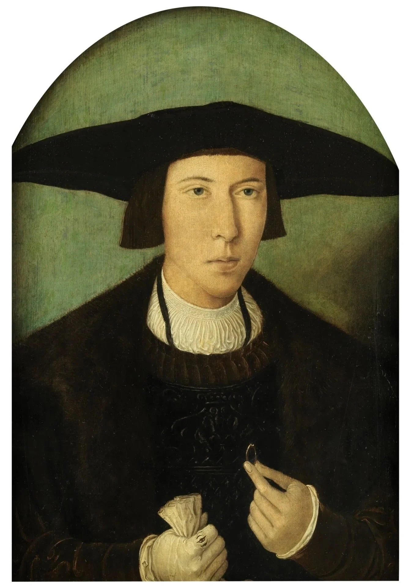 Jeune homme - Jan Mostaert image 1 copie peinte à la main à l’huile