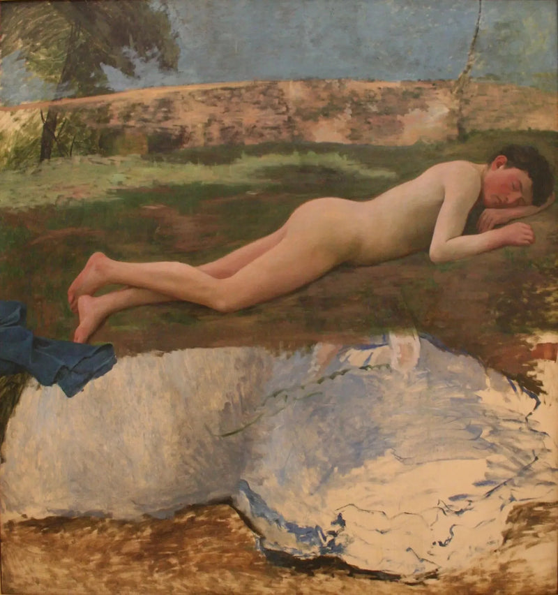 Jeune homme nu couché sur l'herbe - Frédéric Bazille