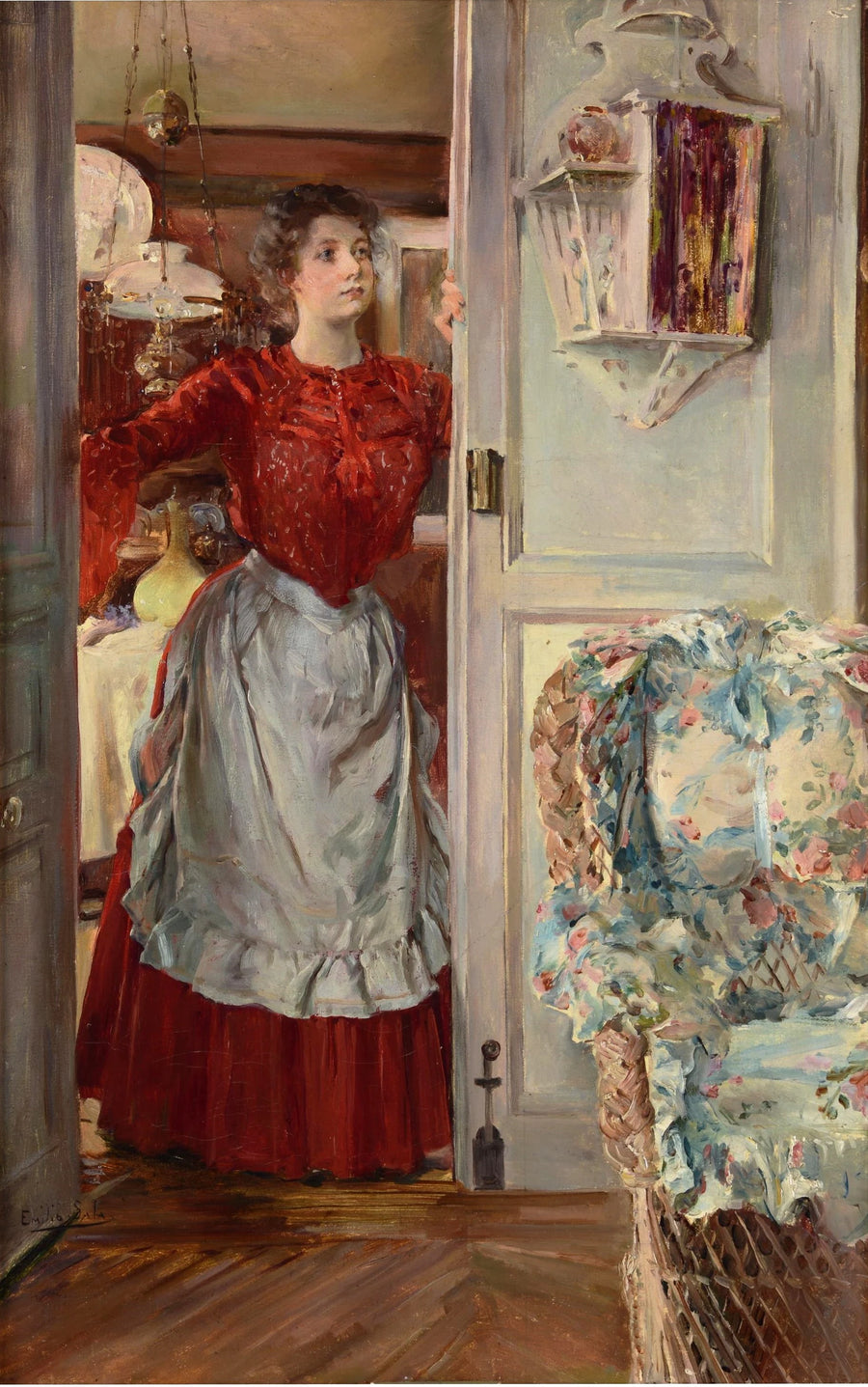 Jeune homme à une porte - Emilio Sala Francés