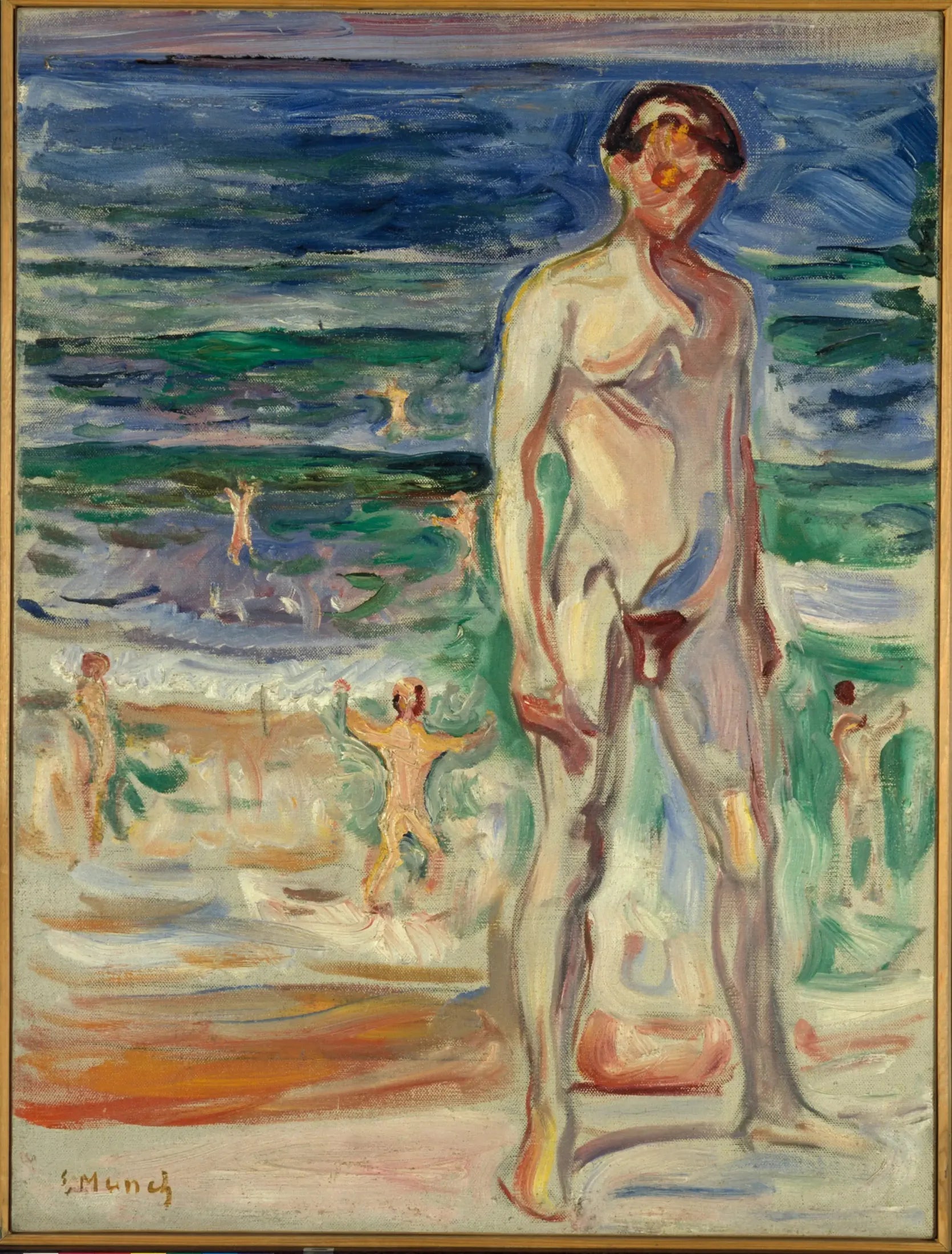 Jeune homme sur la plage - Edvard Munch image 1 reproduction de peinture à l’huile