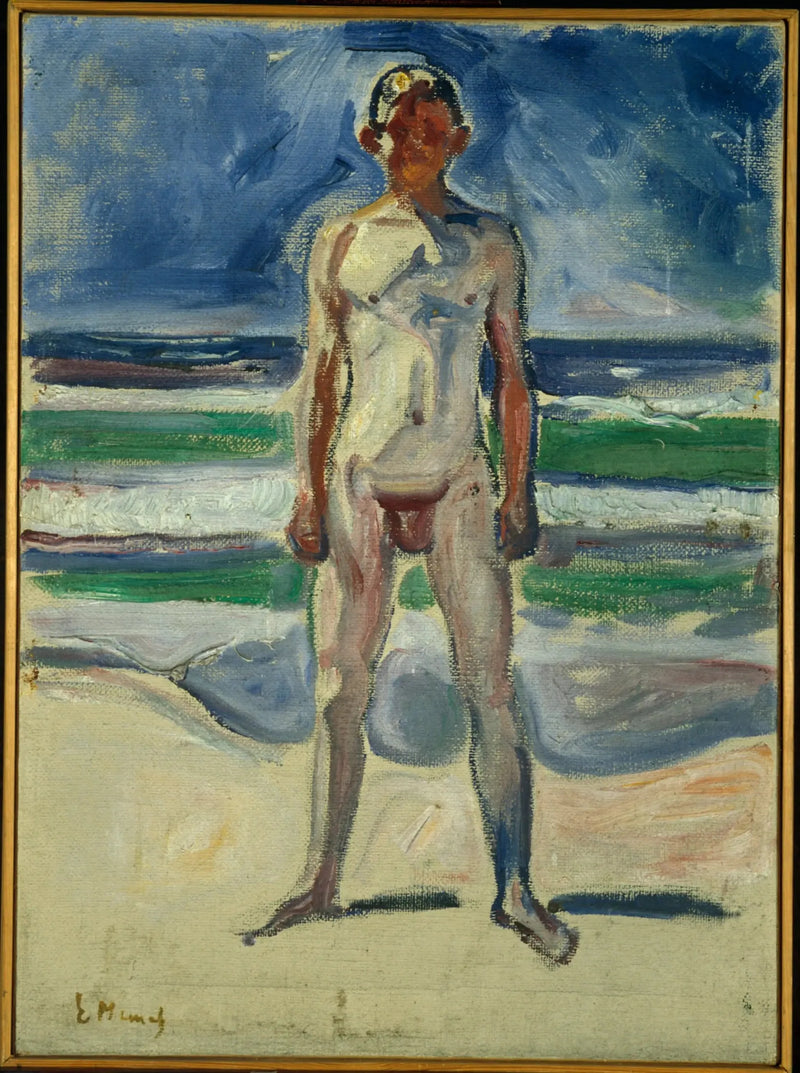 Jeune homme sur la plage - Edvard Munch