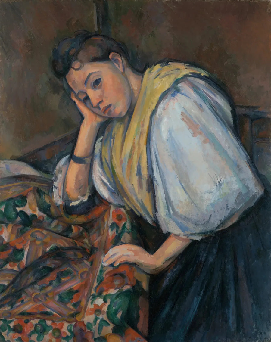 Jeune Italienne accoudée - Paul Cézanne