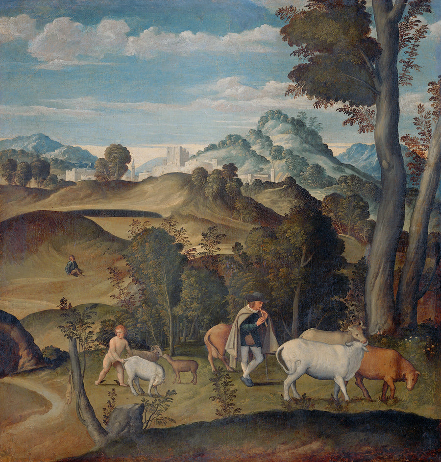 Le jeune Mercure vole le bétail du troupeau d'Apollon - Girolamo da Santa Croce
