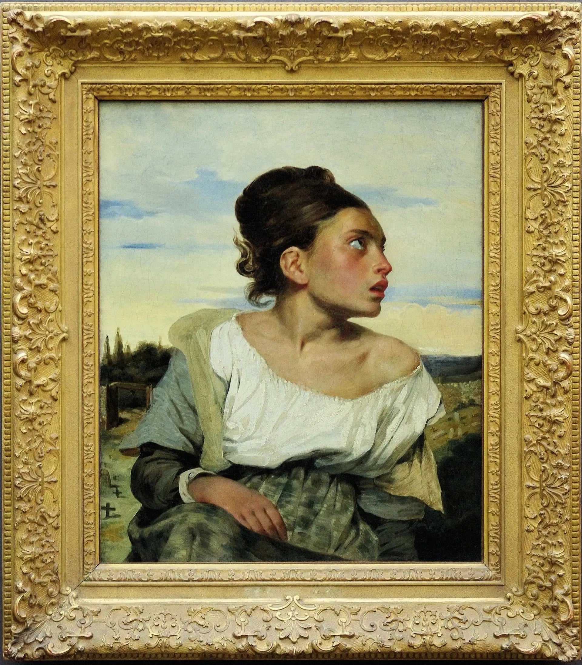 Jeune Orpheline au cimetière - Eugène Delacroix image 2 reproduction réalisée par Alpha Reproduction