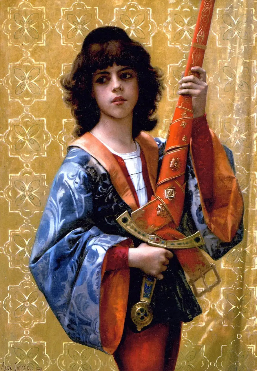 Jeune page en costume florentin - Alexandre Cabanel image 1 tableau peint à l’huile sur toile