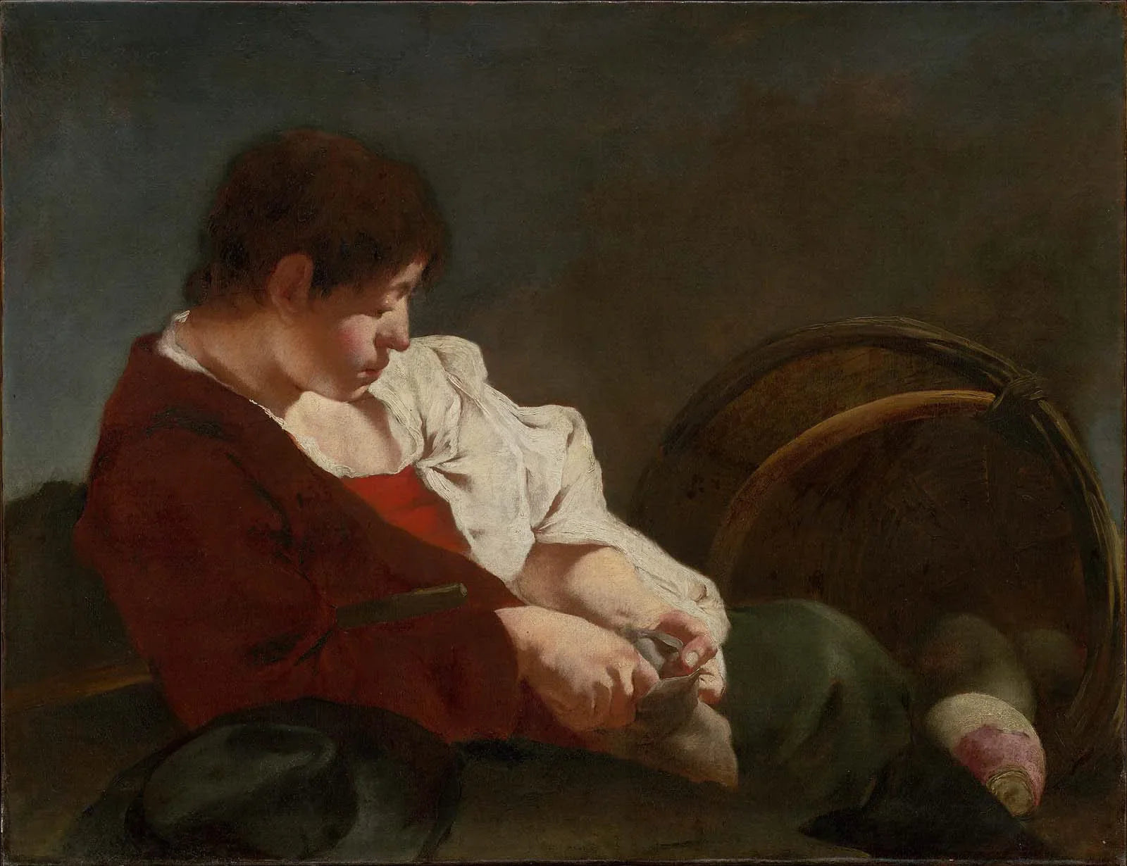 Jeune paysan au marché - Giovanni Battista Piazzetta image 1 reproduction réalisée par Alpha Reproduction