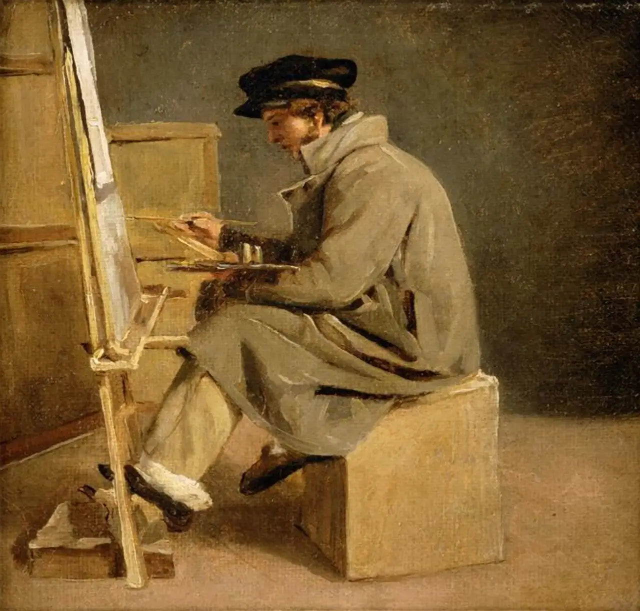 Jeune peintre à son chevalet - Théodore Géricault image 1 reproduction artisanale de tableau
