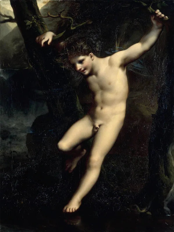 Jeune Zephyr se balançant au-dessus de l'eau - Pierre-Paul Prud'hon image 1 reproduction de peinture à l’huile