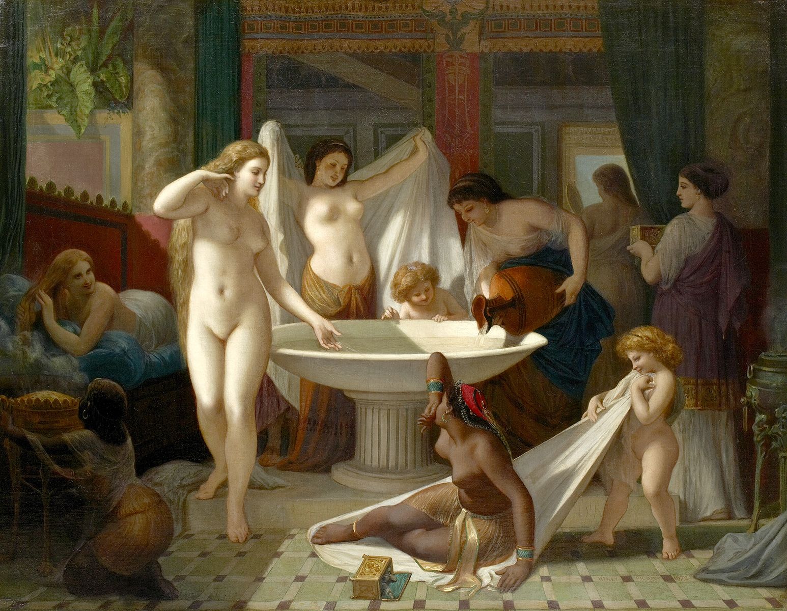 Jeunes Femmes au bain - Henri-Pierre Picou image 1 tableau peint à l’huile sur toile