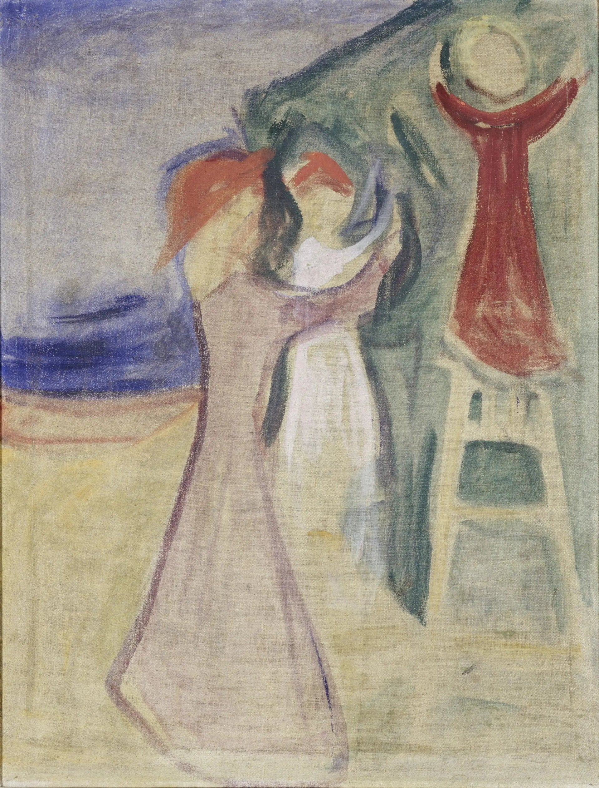 Jeunes Femmes cueillant un fruit (Frise Reinhardt) - Edvard Munch image 1 reproduction artisanale de tableau