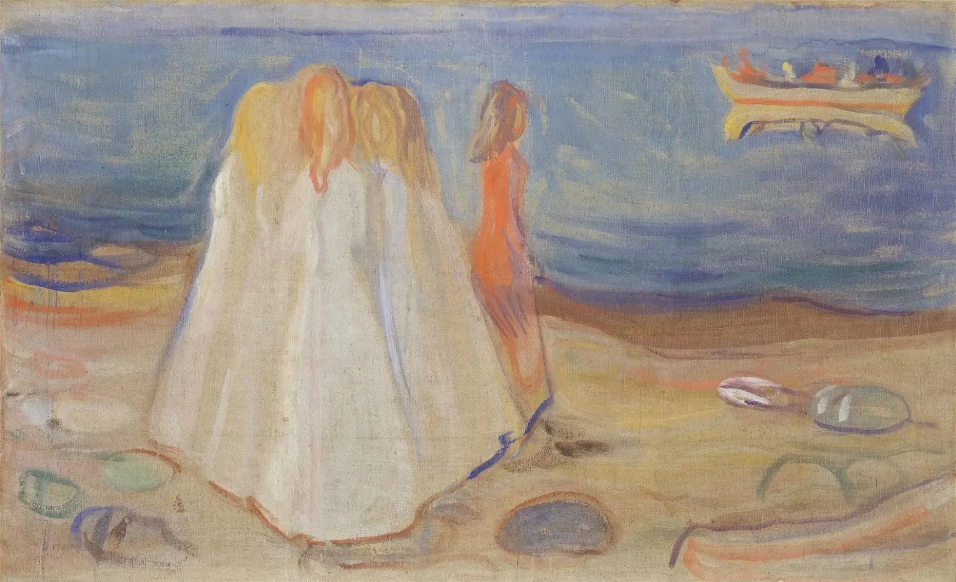 Jeunes Femmes sur la plage (Frise Reinhardt) - Edvard Munch image 1 tableau peint à l’huile sur toile