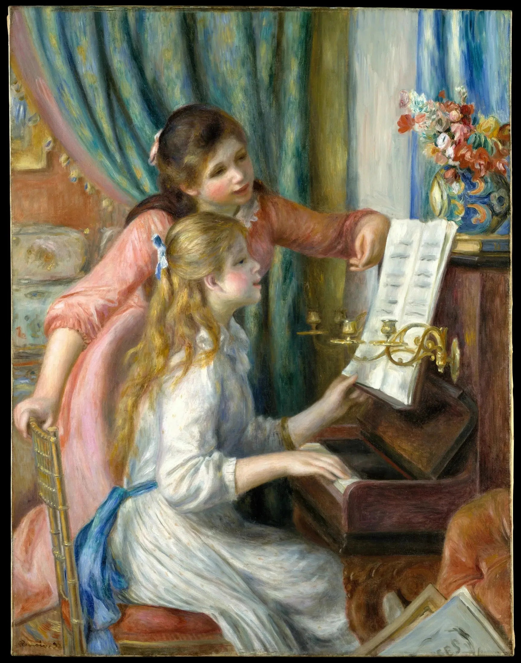 Jeunes filles au piano - Pierre-Auguste Renoir image 1 reproduction réalisée par Alpha Reproduction