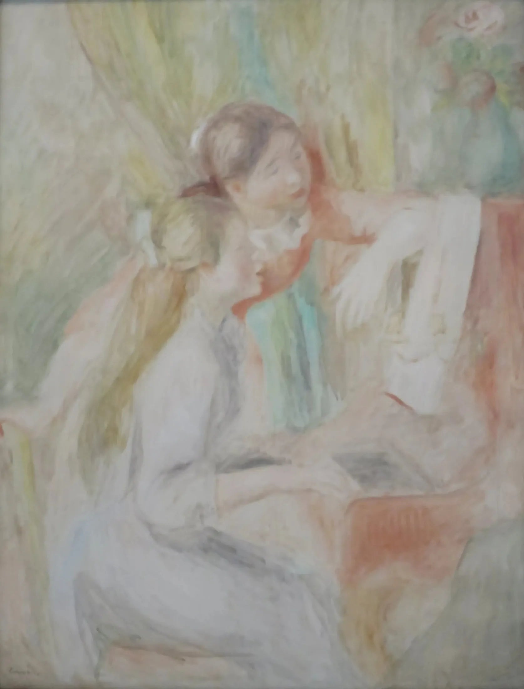 Jeunes filles au piano - Pierre-Auguste Renoir image 1 copie peinte à la main à l’huile