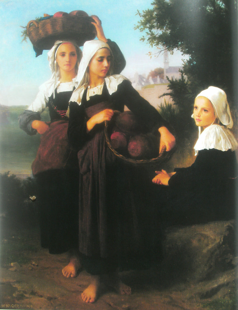 Jeunes filles de Fouesnant revenant du marché (1869) - Bouguereau