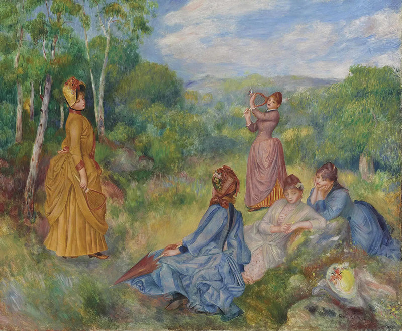 Jeunes filles jouant au volant - Pierre-Auguste Renoir