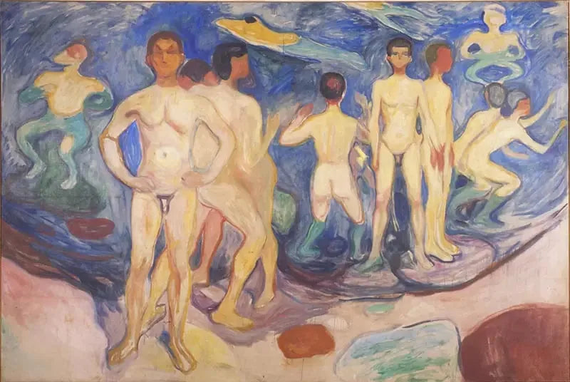 Jeunes Hommes se baignant - Edvard Munch