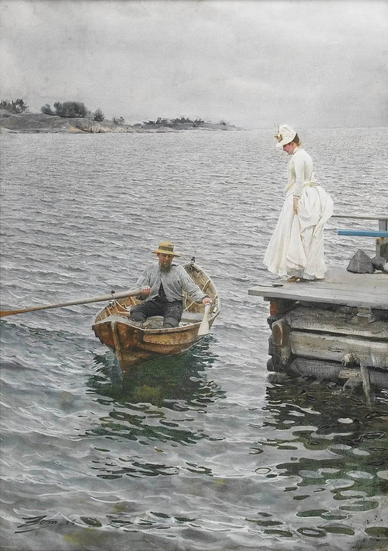 Jeux d'été - Anders Zorn image 1 reproduction artisanale de tableau