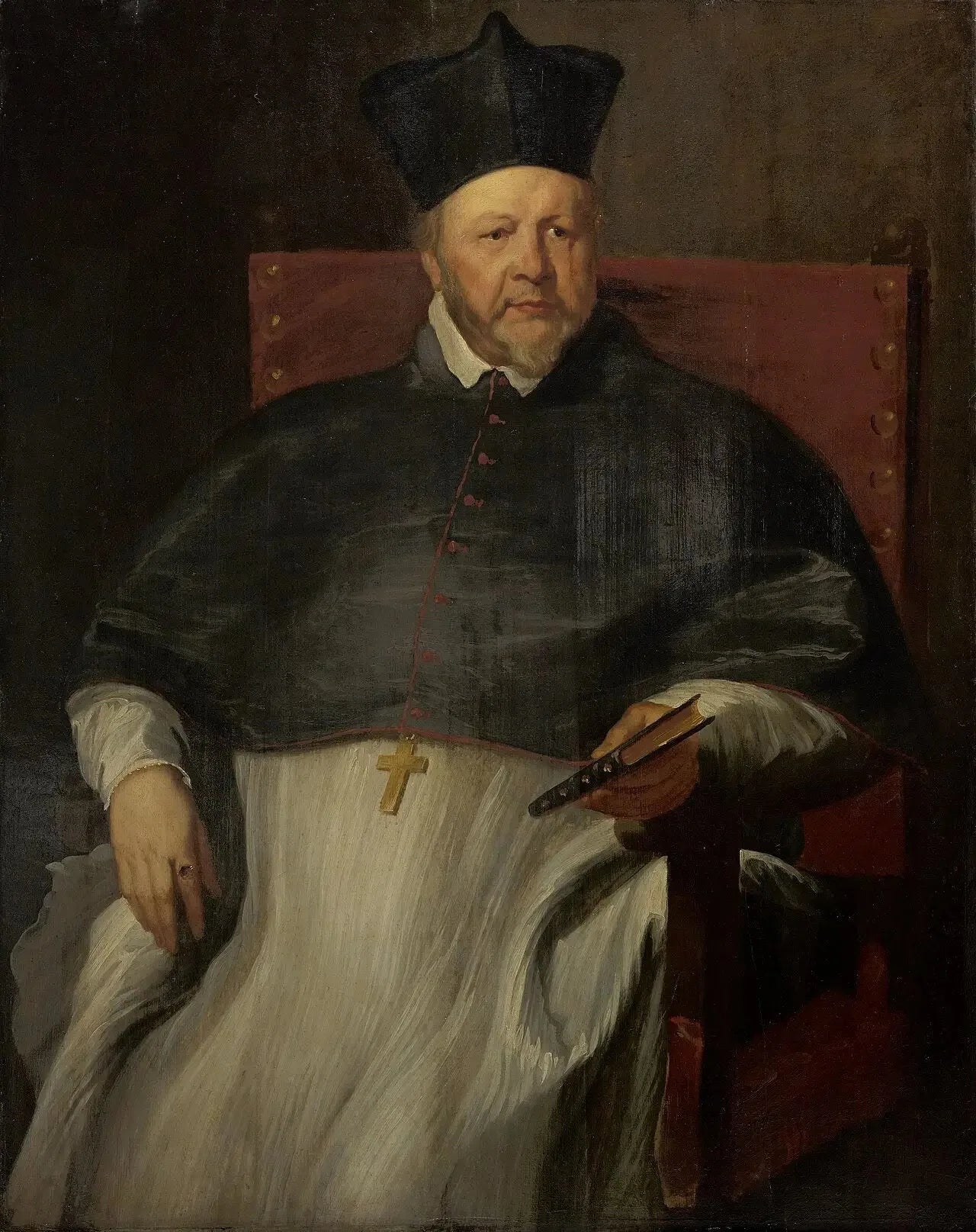 Joannes Malderus, évêque d'Anvers - Antoine van Dyck image 1 reproduction de peinture à l’huile