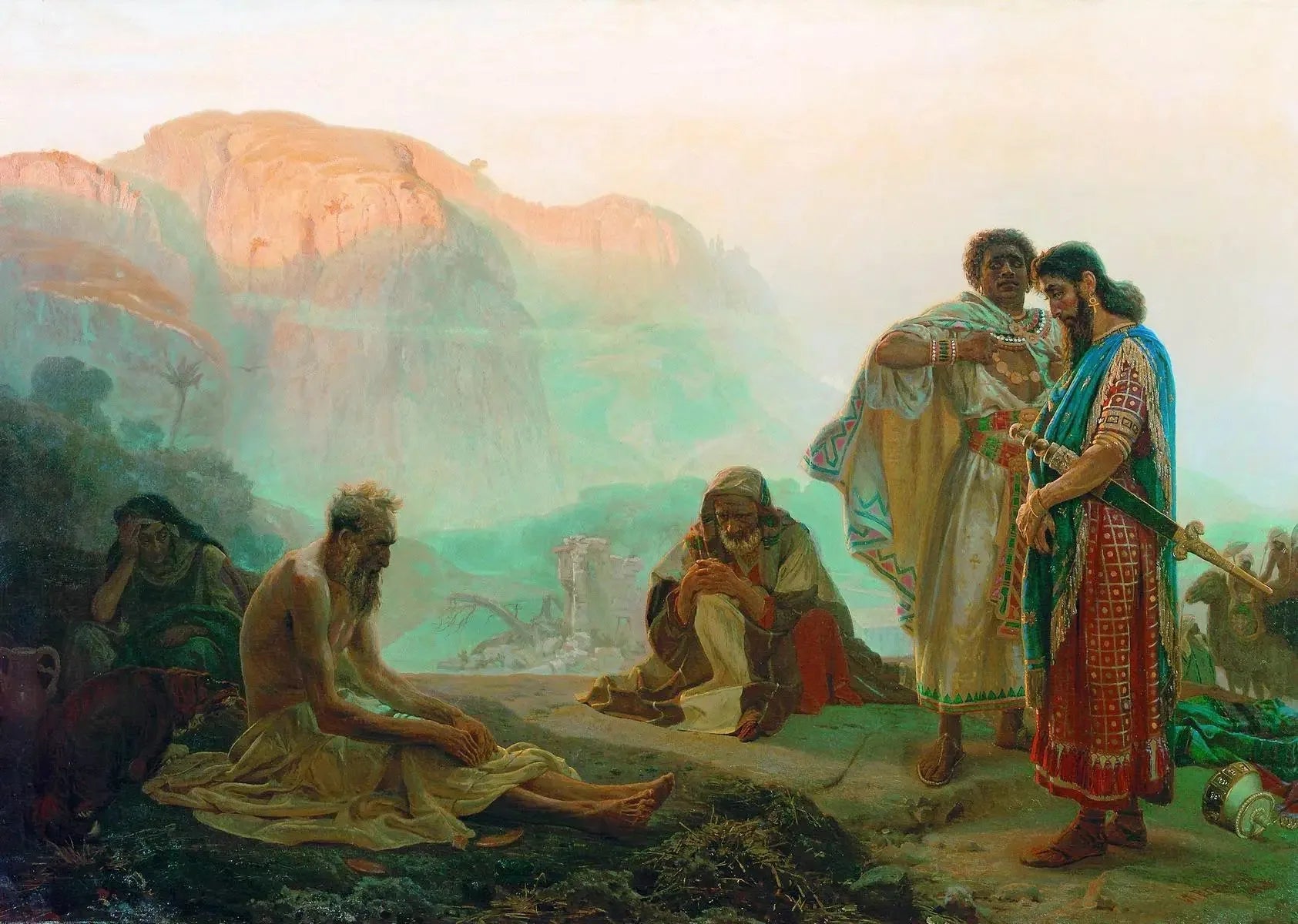 Job et ses amis - Ilya Repin image 1 reproduction artisanale de tableau