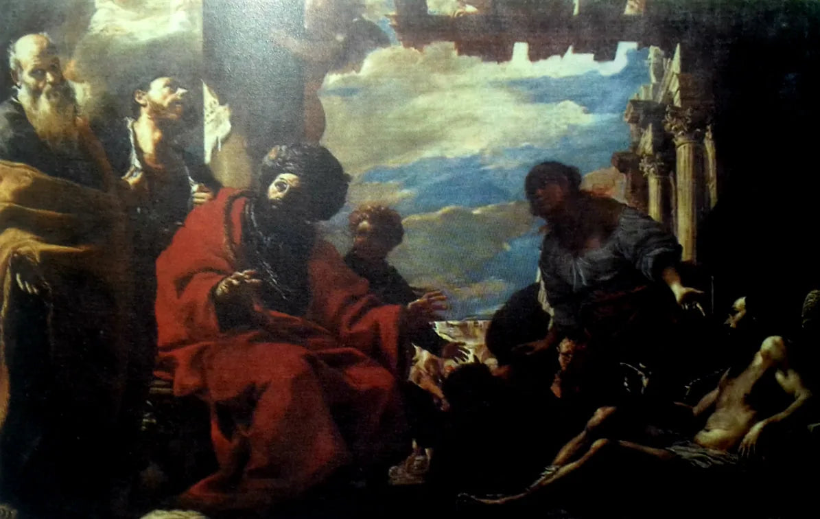 Job et ses amis - Mattia Preti image 1 tableau peint à l’huile sur toile
