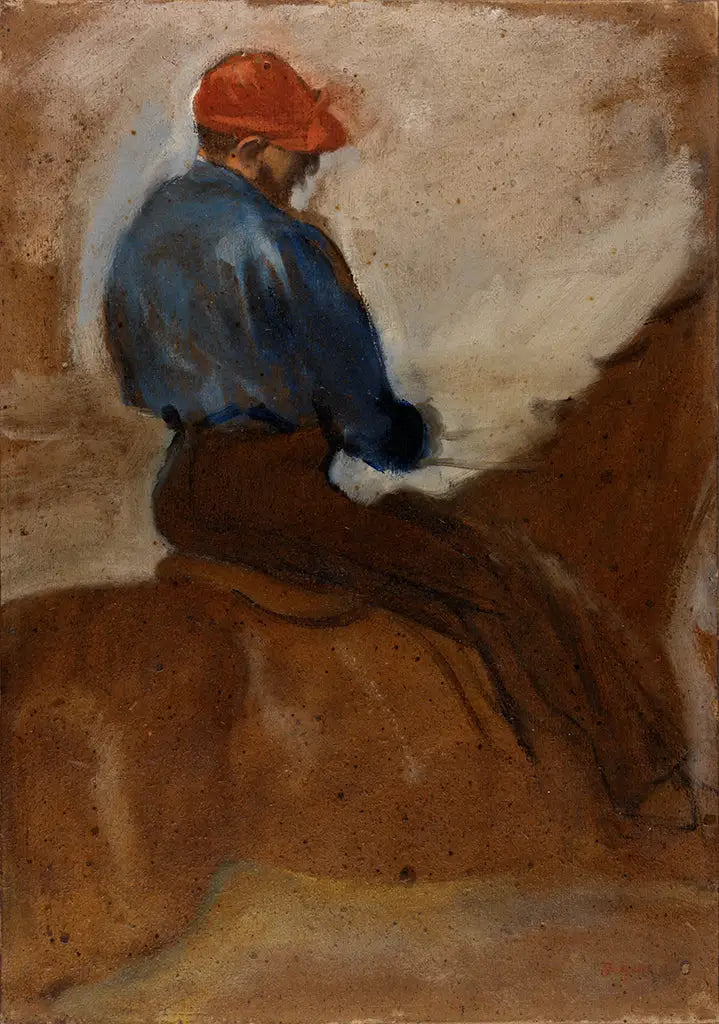 Jockey avec casquette rouge - Edgar Degas