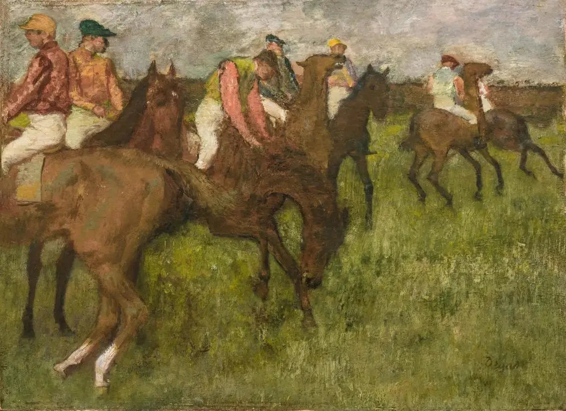 Jockeys avant la course - Edgar Degas image 1 reproduction d’œuvre d’art à l’huile