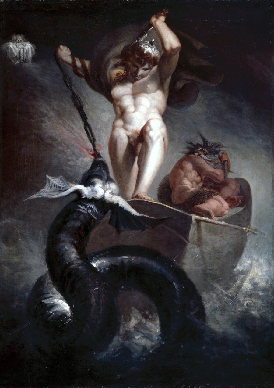 Thor combattant le serpent de Midgard - Johann Heinrich Füssli