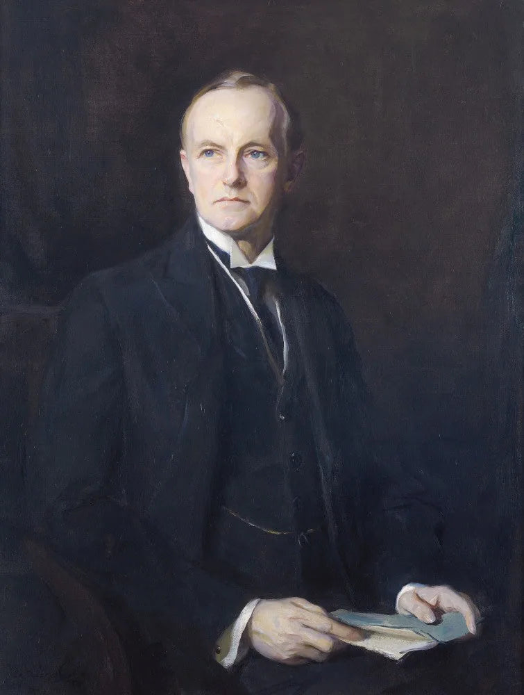 John Calvin Coolidge Jr., président des États-Unis d'Amérique - Philip de László image 1 reproduction artisanale de tableau
