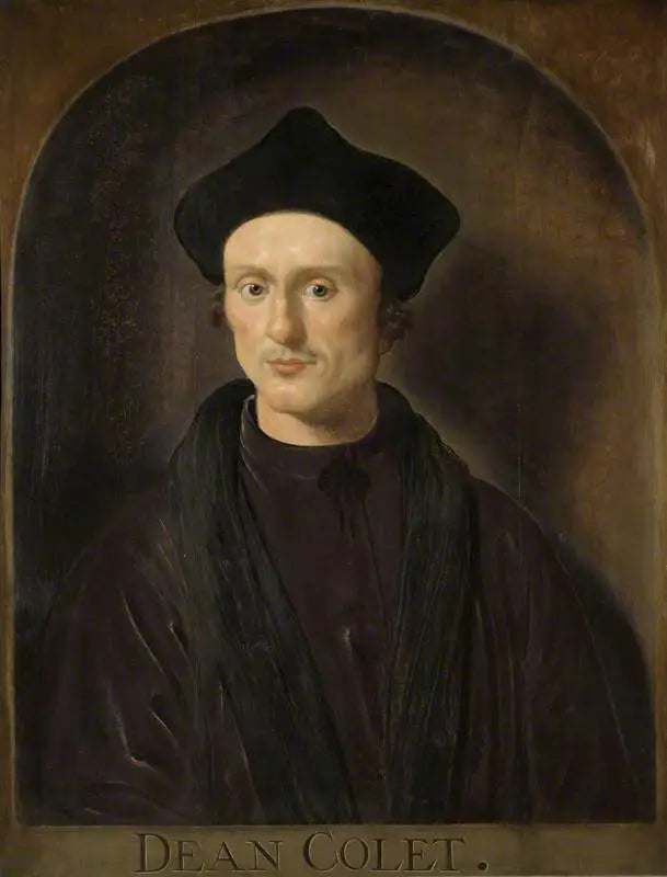 John Colet (1467–1519), Dean of St Paul's (1504/1505–1519), Founder of St Paul's School - Hans Holbein le Jeune image 1 reproduction de peinture à l’huile
