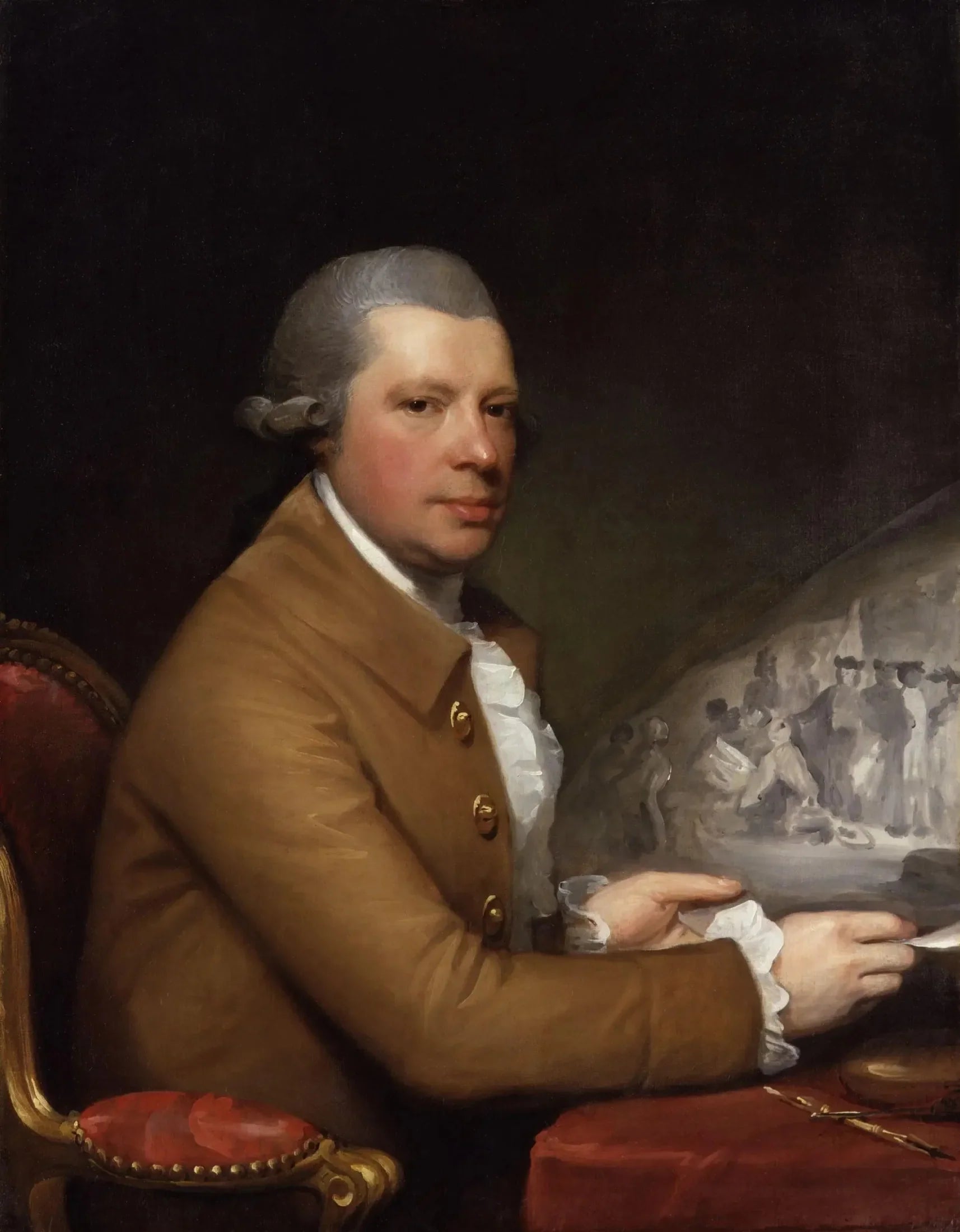 John Hall - Gilbert Stuart image 1 copie de tableau peinte à la main