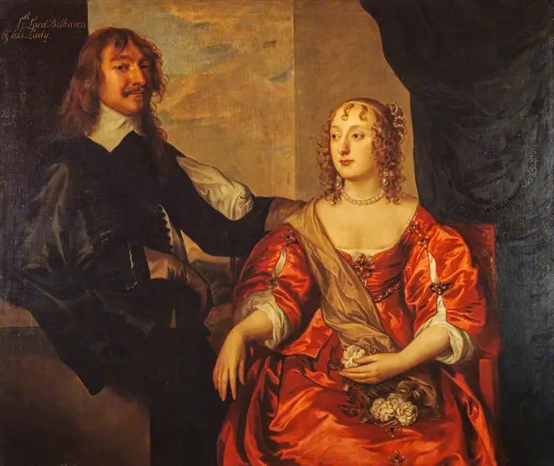 John Hamilton, 1er baron Belhaven, décédé en 1679. Royaliste (avec son épouse, Margaret Hamilton) - Antoine van Dyck image 1 reproduction réalisée par Alpha Reproduction