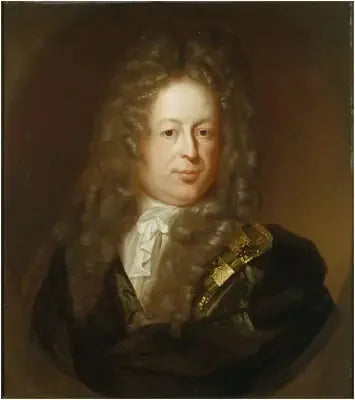 John Lowther, 1er vicomte de Lonsdale (1655–1700), premier lord du Trésor et lord du sceau privé - Hyacinthe Rigaud image 1 copie de tableau peinte à la main