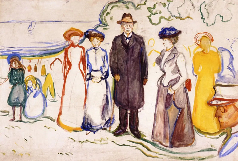 Jonas Lie avec sa famille - Edvard Munch