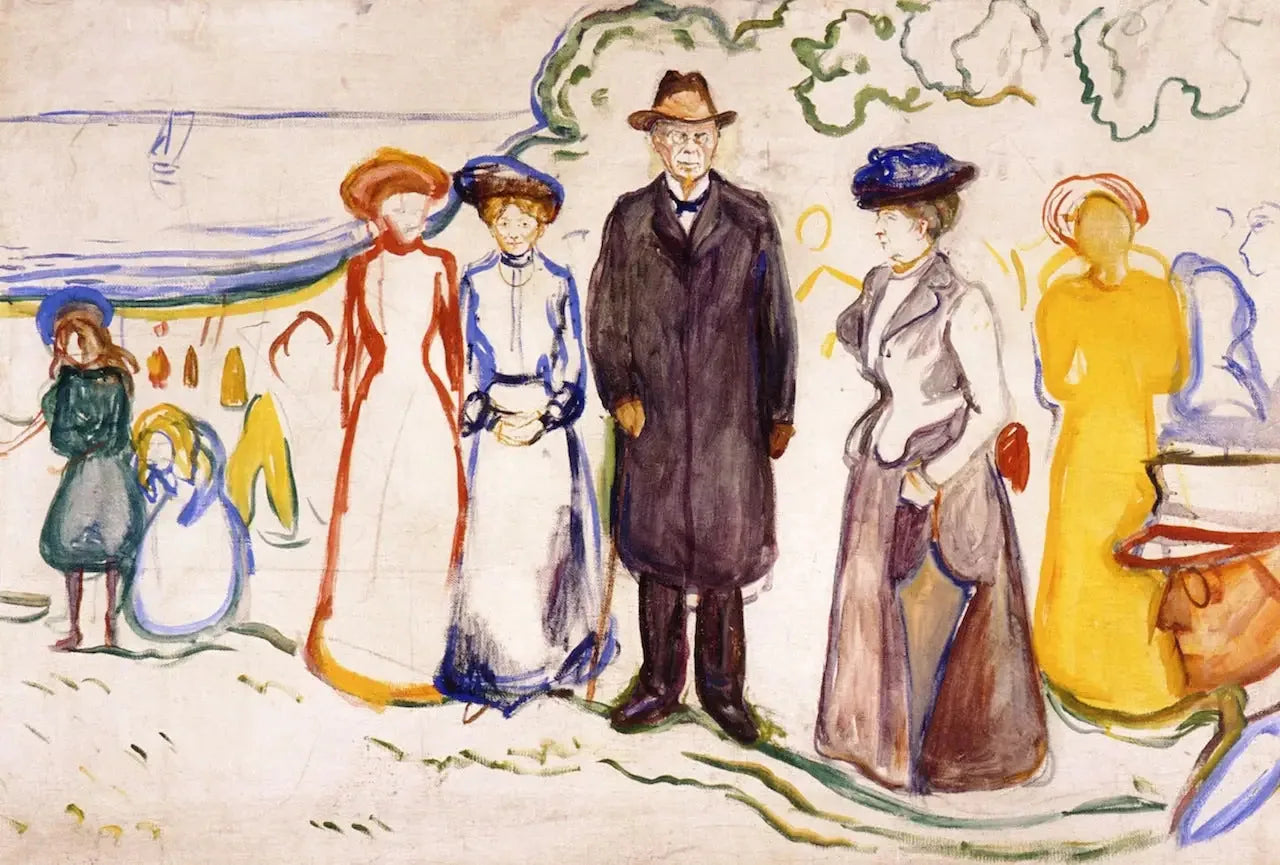 Jonas Lie avec sa famille - Edvard Munch image 1 reproduction réalisée par Alpha Reproduction