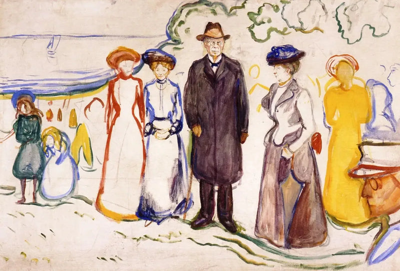 Jonas Lie avec sa famille - Edvard Munch