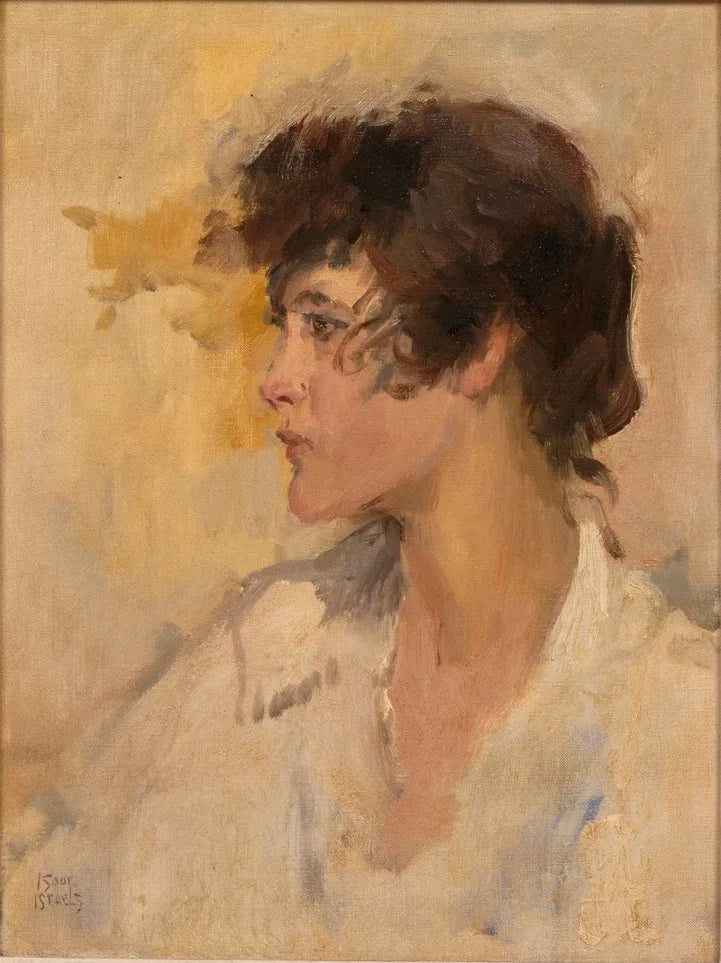 Jonge vrouw - Isaac Israëls image 1 copie de tableau peinte à la main