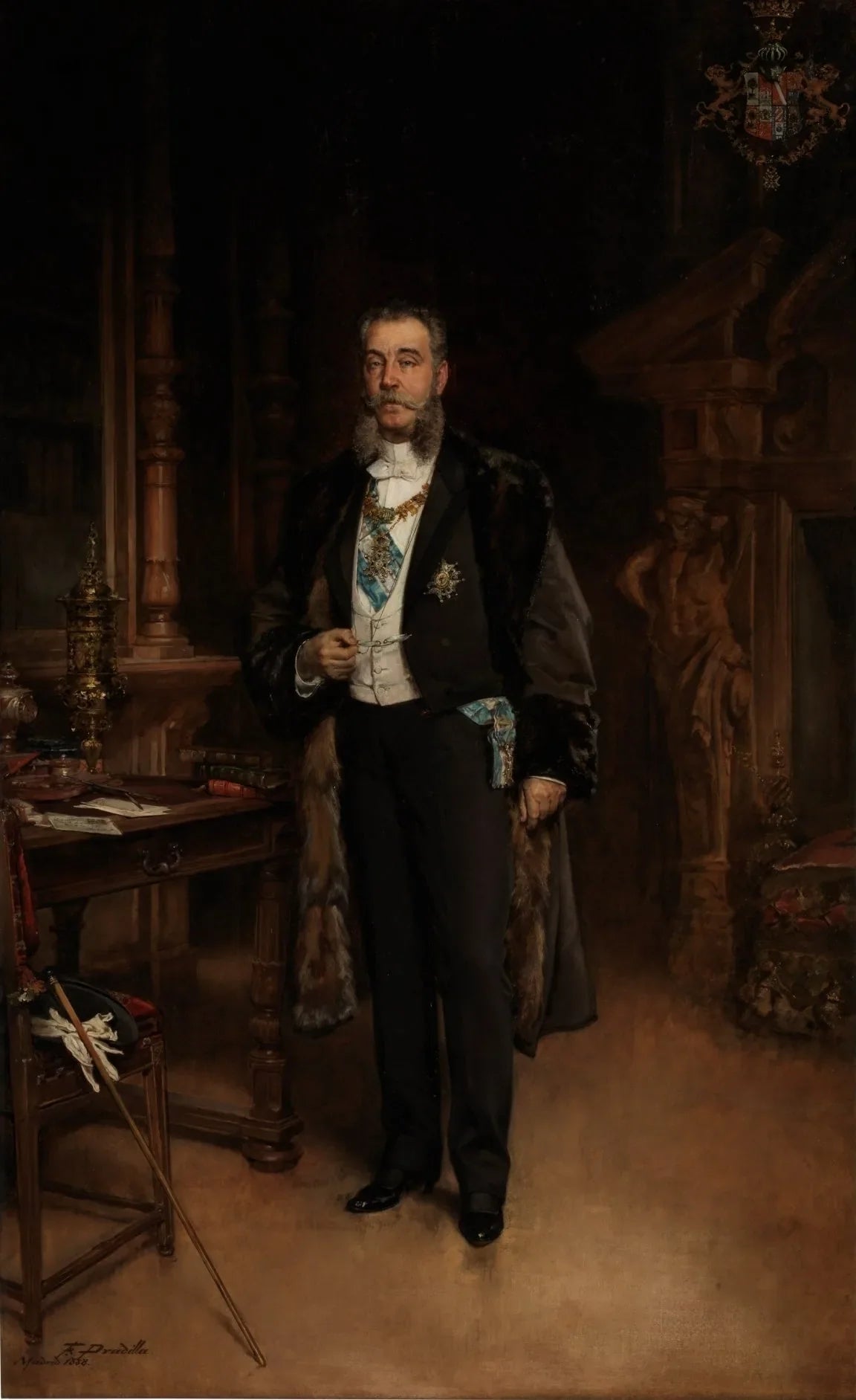 José María de Murga y Reolid, I marqués de Linares - Francisco Pradilla y Ortiz image 1 copie de tableau peinte à la main