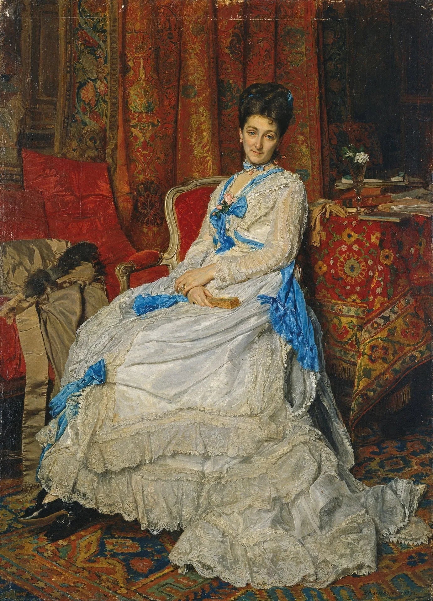 Josefa Manzanedo e Intentas de Mitjans, deuxième marquise de Manzanedo - Ernest Meissonier image 1 copie de tableau peinte à la main