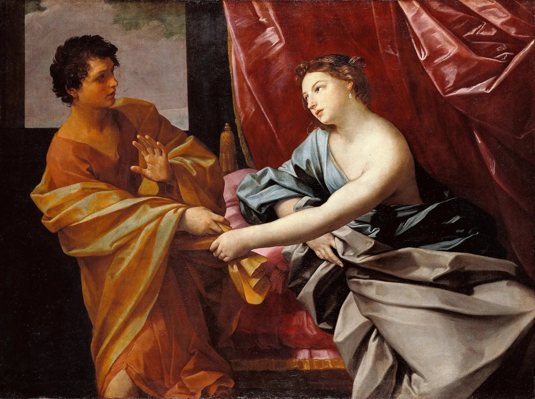 Joseph et la femme de Potiphar - Guido Reni image 1 reproduction artisanale de tableau