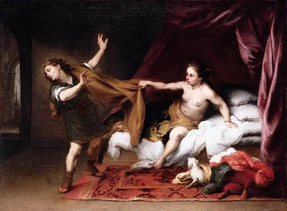 Joseph et la femme de Putiphar - Bartolomé Esteban Murillo image 1 reproduction de peinture à l’huile